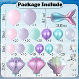 Mermaid Balloon Arch Kit | Pink Purple Under the Sea Garland (Birthday, Baby Shower, Ocean Party)