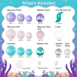 Mermaid Balloon Arch Kit | Purple Pink Blue Garland with Tails (Baby Shower, Birthday)