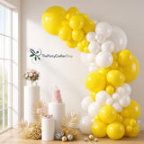 White Yellow Balloon Garland Arch Kit | Wedding, Baby Shower, Birthday Party Decor