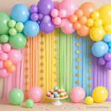 Pastel Balloon Arch Kit with Star Garland | Birthday, Carnival, Festival Backdrop