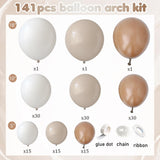 Neutral Balloon Garland Arch Kit, Boho Bear Baby Shower Birthday Wedding Decor