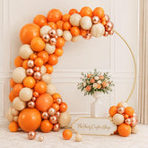 Orange Macaron Balloon Arch Garland Kit, Rose Gold Party Decor (122PCS)
