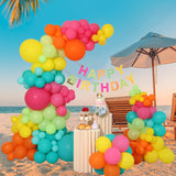 Tropical Balloon Arch Kit | Neon Summer Birthday, Pool Party, Baby Shower Decor