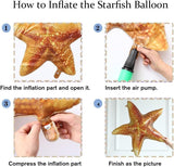 140pc Under the Sea Balloon Arch Kit | Blue Ocean Garland with Seahorse and Starfish Balloons for Summer Beach Party Decor