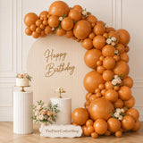 Burnt Orange Balloon Arch Kit, Matte Latex Balloons, Birthday Party Decor
