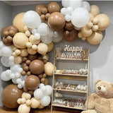 Neutral Balloon Garland Arch Kit, Teddy Bear Baby Shower Party Decor
