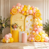 Pink Yellow Lemon Balloon Arch Garland Kit | Citrus Baby Shower Birthday Party Decor