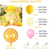 Pink Yellow Lemon Balloon Arch Garland Kit | Citrus Baby Shower Birthday Party Decor