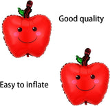 5pc Apple Foil Balloons | Back to School, Birthday Party Arch Decorations