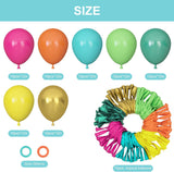 Tropical Balloon Set | Hot Pink, Orange, Teal, Yellow, Green, Gold Confetti Balloons