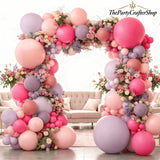 Hot Pink Purple Balloon Arch Kit | Lavender, Lilac, Mauve, Peach Garland