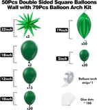 Green Square Foil Balloon Wall Kit | Garland Arch, Tunnel Decor (Birthday, Baby Shower)