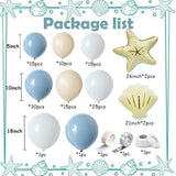 Under the Sea Balloon Arch Kit | Blue Starfish Seashell Beach Party Decor