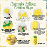Pineapple Balloon Arch Kit | Gold Green Yellow Tropical Party Decor