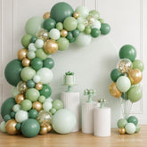 Sage Green Balloon Arch Kit | Olive Gold Garland for Birthday, Wedding, Baby Shower