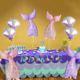 Mermaid Tail Seashell Balloons | Under the Sea Birthday Party Decor