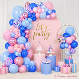 Gender Reveal Balloon Arch Kit | Pink Blue Metallic Garland for Baby Shower Party Decor