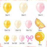 Pink Yellow Lemon Balloon Arch Kit | Pastel Birthday Baby Shower Party Decor