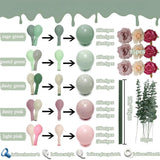 Pink Sage Green Balloon Arch Kit Flowers Eucalyptus Garland Baby Shower Bridal Party Decor