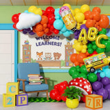Rainbow Balloon Arch Kit | School Bus, ABC, Pencil Balloons (Back to School Decor)