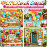 Tropical Fruit Leaf Balloons | Hawaiian Luau Summer Beach Party Decor