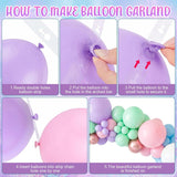 Mermaid Balloon Garland Kit, Pastel Under the Sea Birthday Baby Shower Decor