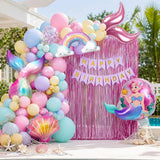 Mermaid Balloon Arch Kit, Pastel Under the Sea Party Decor (123pc)