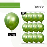Metallic Green Latex Balloons, 12 Inch Helium Party Decor