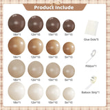Neutral Cream Brown Balloon Arch Garland Kit, Coffee Theme Party Decor