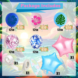 Hawaiian Luau Balloon Set, Tropical Hibiscus Party Decorations