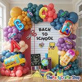 Back to School Balloon Garland Kit, ABC Pencil Bus Party Decor