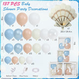 Ocean Baby Shower Balloon Arch, Pastel Seashell Party Decor