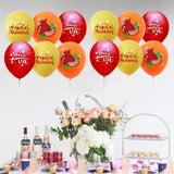 Shana Tova Rosh Hashanah Balloons, Gold Orange Red Latex Party Decorations