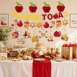 Shana Tova Rosh Hashanah Party Decorations, Honeycomb Apple Pomegranate Swirls