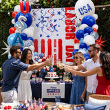 Labor Day Balloon Arch Kit, Red White Blue USA Foil Letters, Patriotic Party Decor