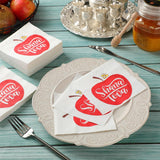 Rosh Hashanah Apple Bee Napkins, Shana Tova, Jewish New Year Table Decorations (5 x 5 Inch)