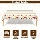 Rosh Hashanah Tablecloth Set, Shana Tova Plastic Dining Covers (2 Pack, 51x87 Inch)