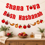 Shana Tova Rosh Hashanah Banner Garland, Jewish New Year Party Decorations