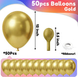 Matte Gold Latex Balloons, 12 Inch Party Decor (50 Count)