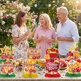 Rosh Hashanah Honeycomb Centerpieces 12PCS, Shana Tova Table Decor, Jewish New Year Party Decorations
