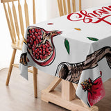 Shana Tova Tablecloth, Rosh Hashanah Pomegranate Shofar Decor