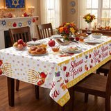 Rosh Hashanah Tablecloth, Jewish New Year Plastic Table Covers (3PCS)