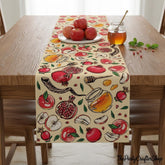 Rosh Hashanah Table Runner, Shana Tova Jewish New Year Decor (13x108 Inch)