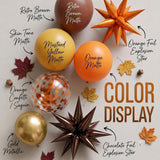 Fall Balloon Arch Kit, Orange Brown Gold Garland, Star Balloons, Harvest Party Decor