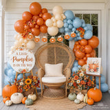 Little Pumpkin Baby Shower Balloon Arch Kit, Boho Fall Decor