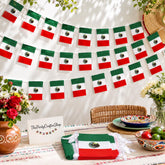 Mexican Flag Banner, 33ft, 30 Polyester Flags, Fiesta Party Decor