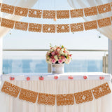 Papel Picado Banner Garland 8 Pack, Mexican Fiesta Plastic Decorations, Independence day Party Decor