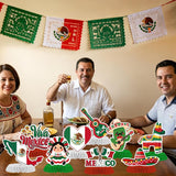 Mexican Independence Day Centerpieces 9PCS, Viva Mexico Honeycomb Table Decor, Fiesta Patriotic Party Decorations