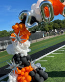 Graduation Balloon Arch Kit, Orange Black White Garland, Congrats Grad Party Decorations
