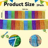 Fiesta Fringe Streamers 2 Pack, 10FT Mexican Party Decorations (Dia de los Muertos)